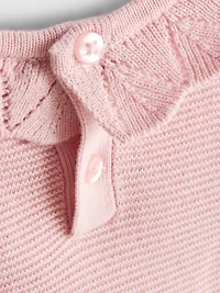 0-18mths | Pure Cotton Newborn Cardigan Smock Dress