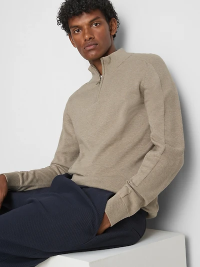 The Edit iQuarter-Zip Sweater