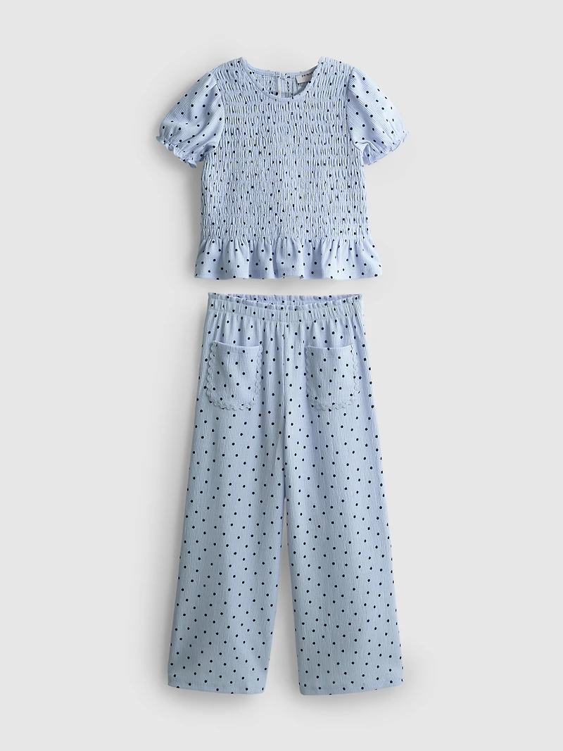 1-9yrs | Ruffle Blouse and Pants Set