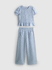 1-9yrs | Ruffle Blouse and Pants Set