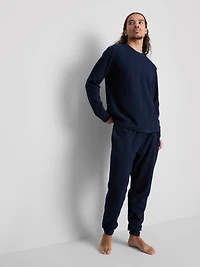 Waffle Textured Long Pajama Set