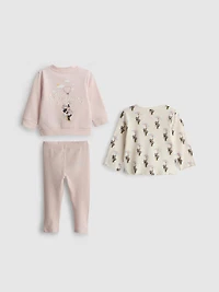 0-18mths | Disney’s Minnie Mouse T-Shirt, Leggings, and Jacket Newborn Set
