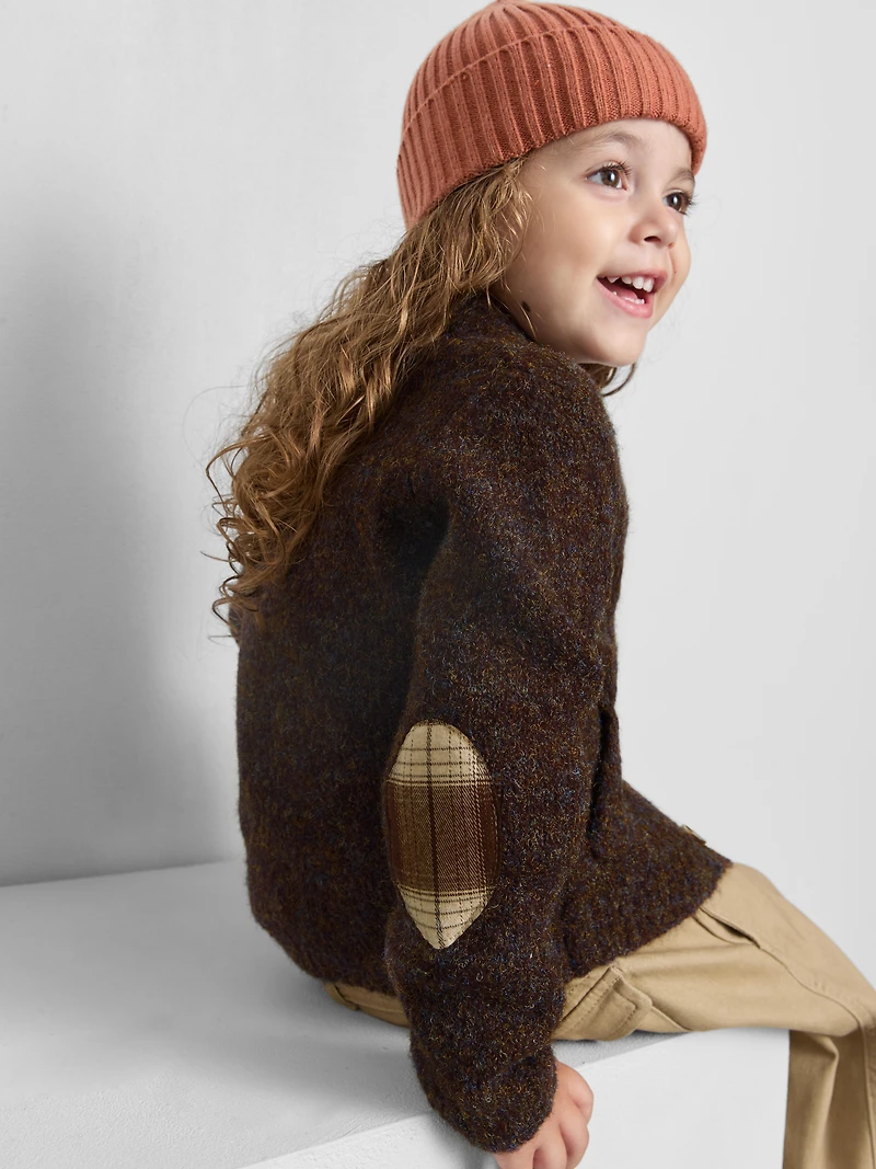 1-12yrs | The Edit Elbow Patch Cardigan