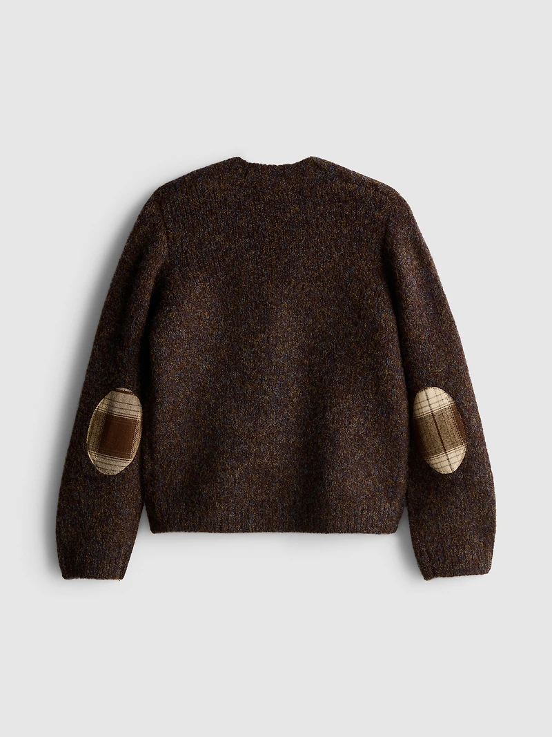 1-12yrs | The Edit Elbow Patch Cardigan