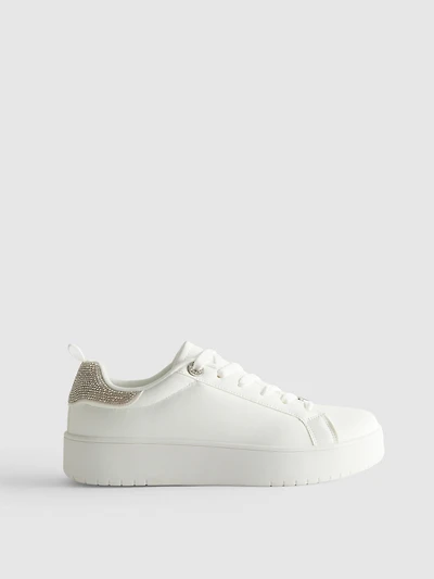 Embellished Lace-Up Sneakers