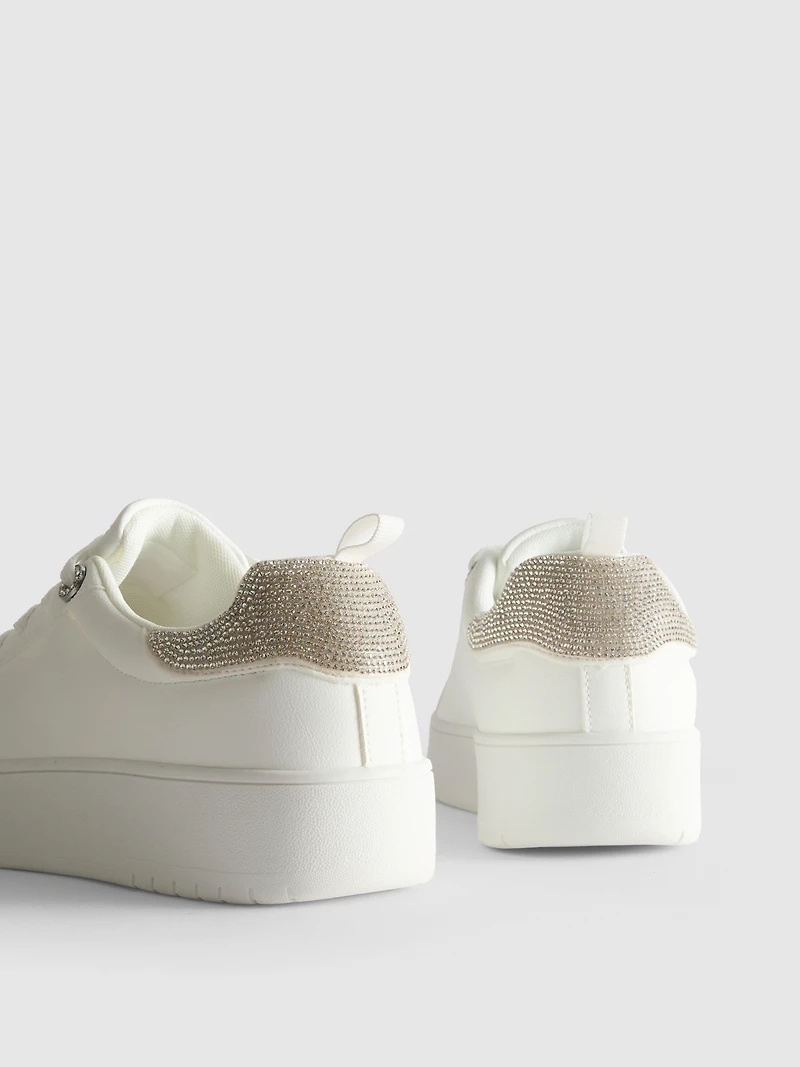 Embellished Lace-Up Sneakers
