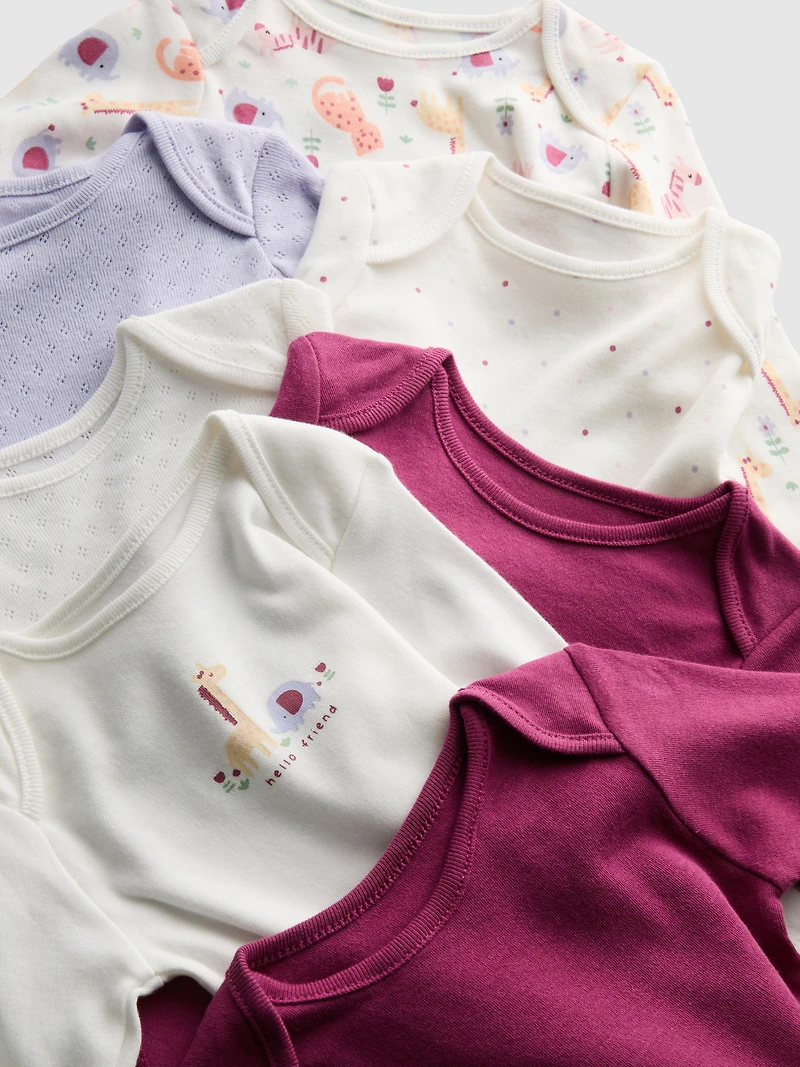 0-36mths | 7pk Long Sleeve Bodysuits