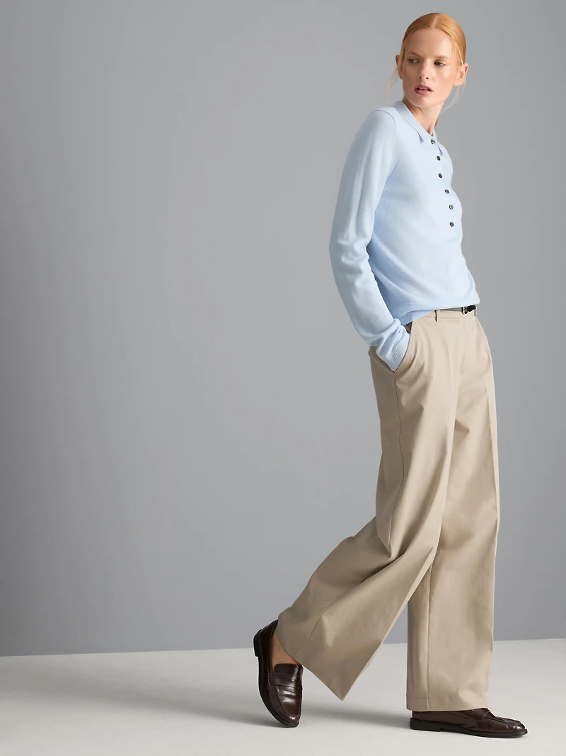 Belted Wide-Leg Pants