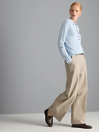 Belted Wide-Leg Pants