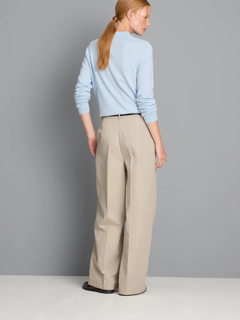 Belted Wide-Leg Pants