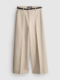 Belted Wide-Leg Pants