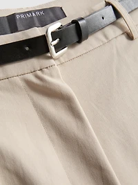 Belted Wide-Leg Pants