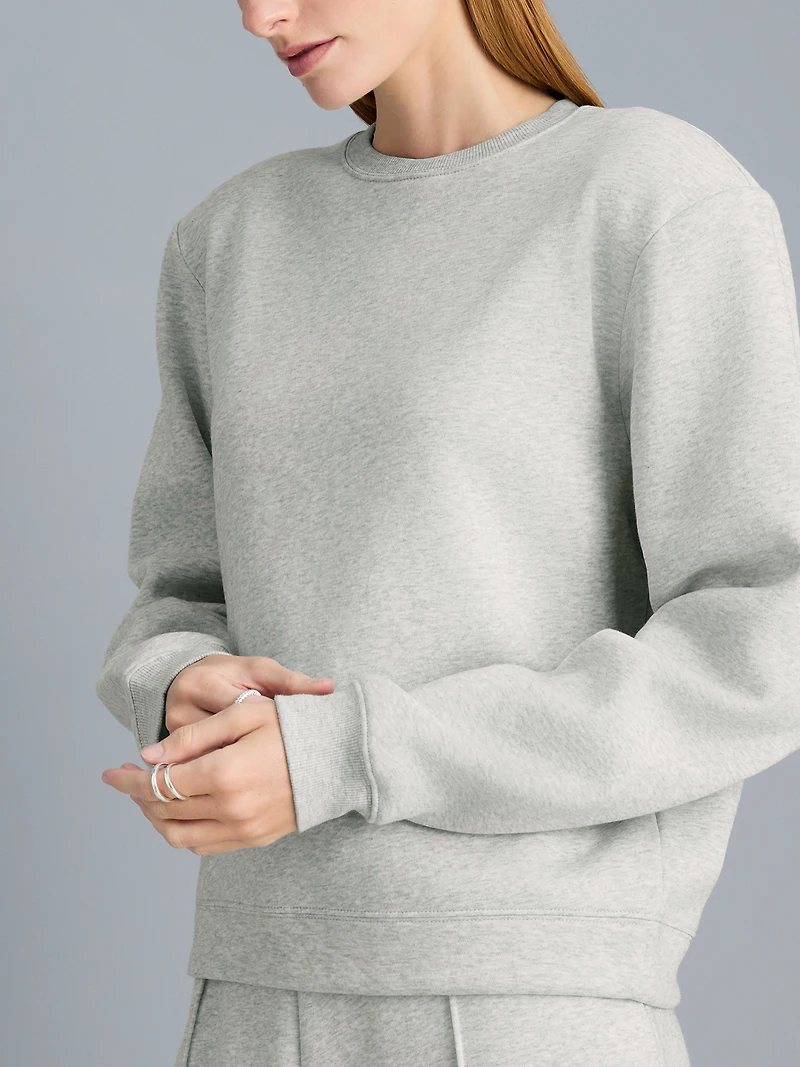 Cotton Rich Shoulder Pad Sweatshirt