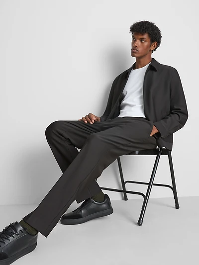 The Edit Regular Fit Plissé Suit Pants