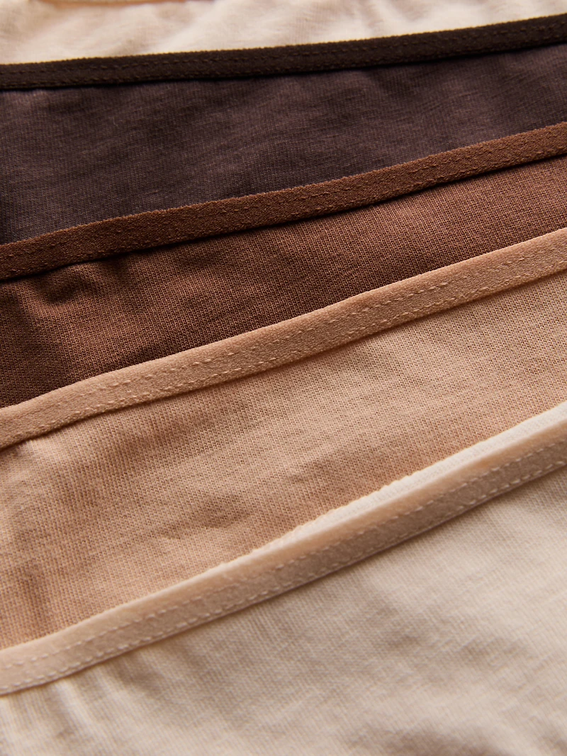5pk Pure Cotton Skin Tone Brazilian Briefs