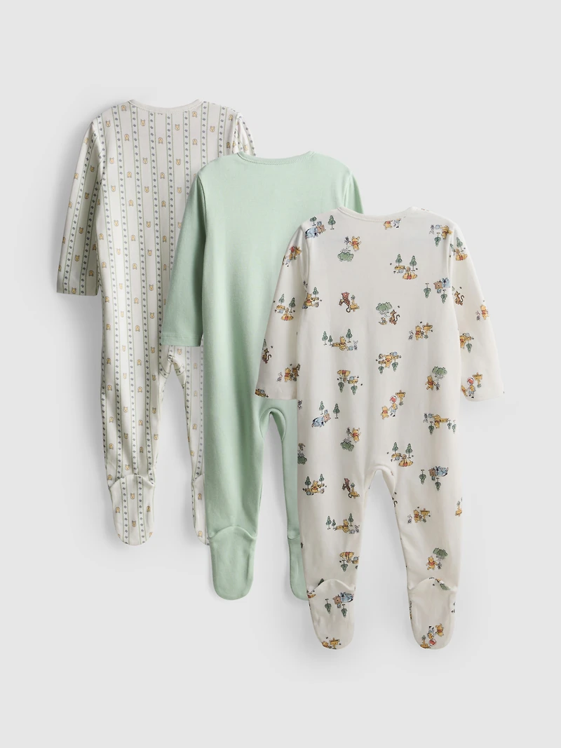 0-24mths | 3pk Disney’s Winnie the Pooh Snap Button Sleepers