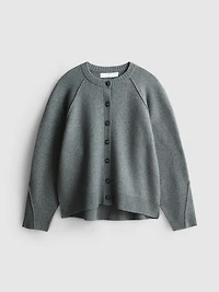Relaxed Seam Detail Cardigan