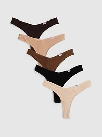 5pk Cotton Rich Miami Thongs