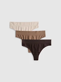 3pk Seamless Neutral Thongs