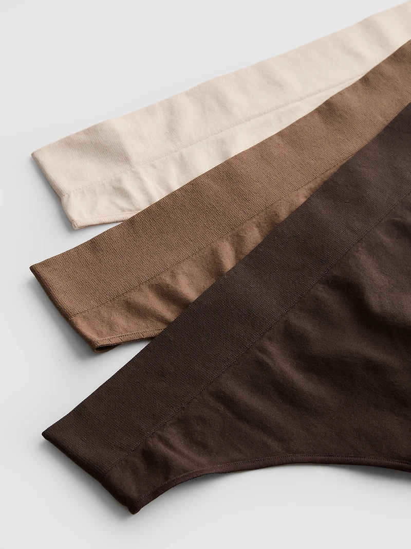 3pk Seamless Neutral Thongs