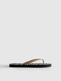 Zebra Print Flip Flops