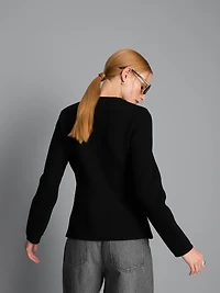 Seam-Detail Knitted Sweater