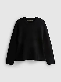 Seam-Detail Knitted Sweater