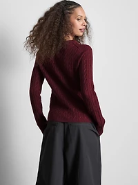 Cable Knit Crew Neck Sweater