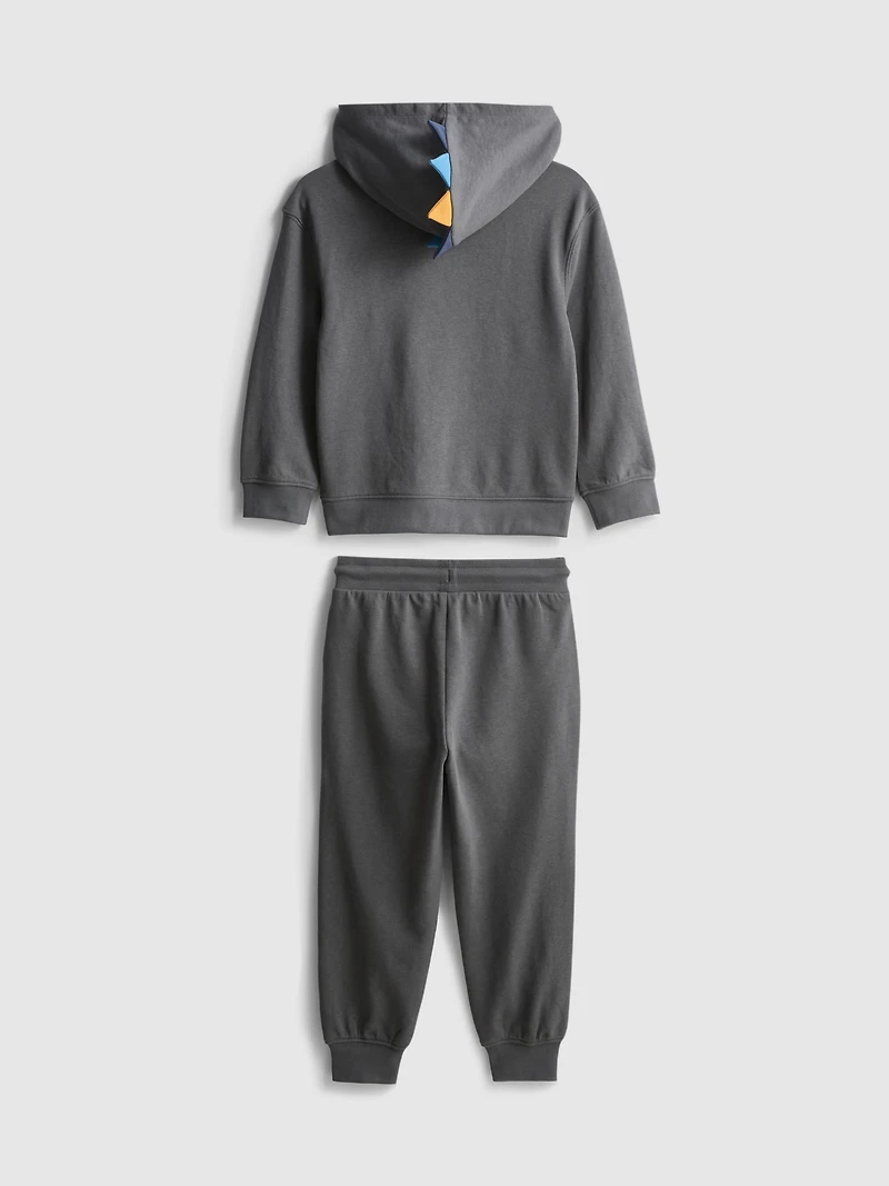 1-9yrs | Dinosaur Hoodie and Cuffed Joggers Set