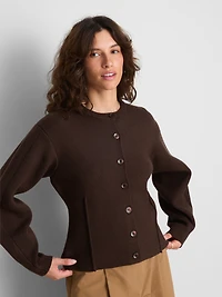 Sculpted Roundneck Cardigan