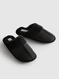 Faux Suede Mule Slippers