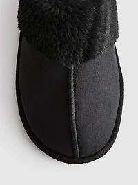 Faux Suede Mule Slippers