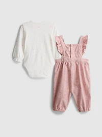 0-18mths | Disney’s Minnie Mouse Onesie and Overalls Newborn Set
