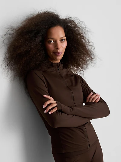 Seamless Zip Through Active Jacket