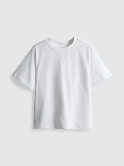 1-9yrs | Pure Cotton Stripe Textured T-Shirt