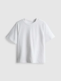1-9yrs | Pure Cotton Stripe Textured T-Shirt