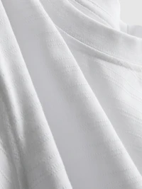 1-9yrs | Pure Cotton Stripe Textured T-Shirt