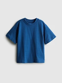 1-9yrs | Pure Cotton Stripe Textured T-Shirt
