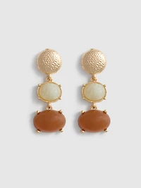 Stone Detail Drop Earrings