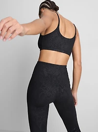 Snake Print Active Crop Top