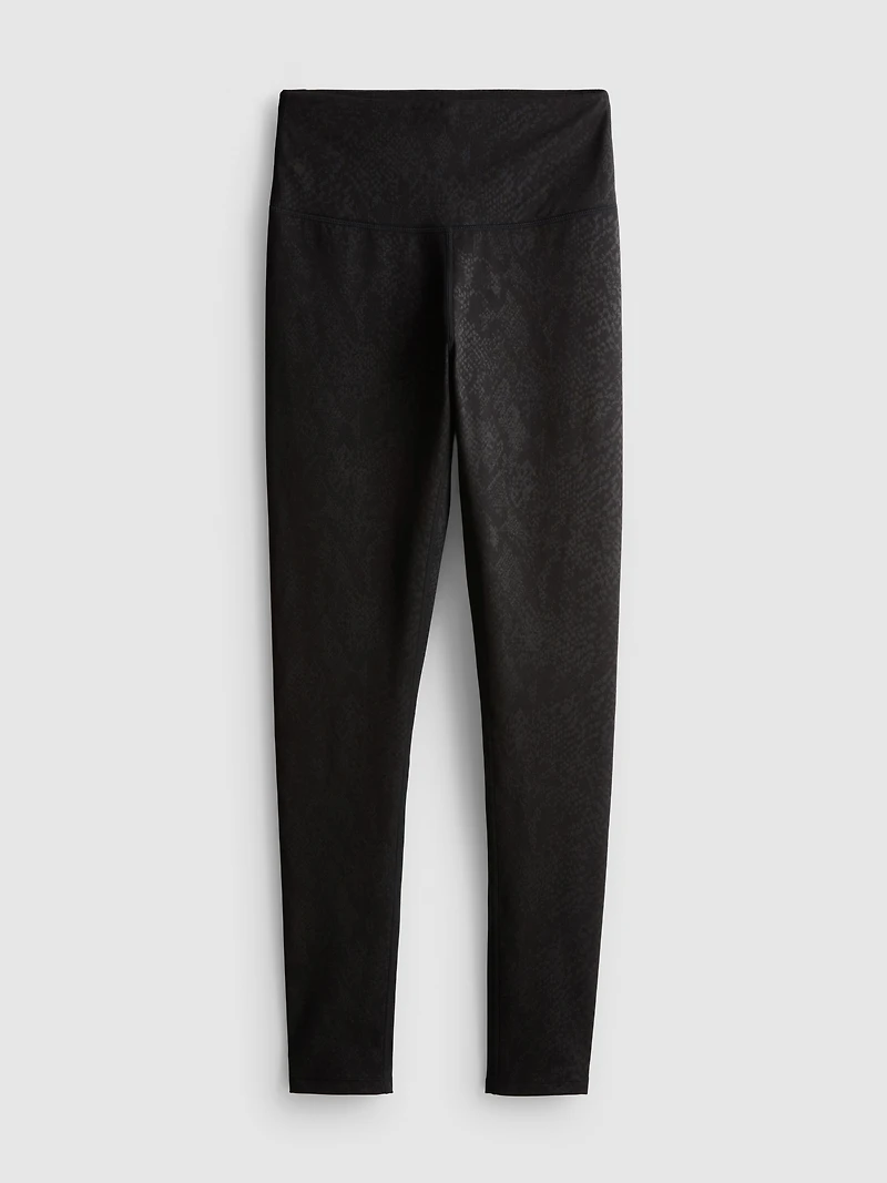 High-Waisted Snake Print Active Leggings