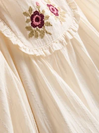 1-12yrs | The Edit Pure Cotton Floral Embroidered Blouse
