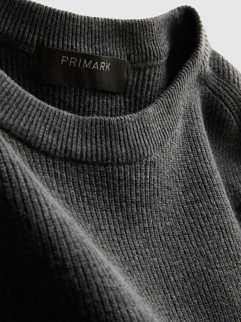 Ribbed Crewneck Sweater