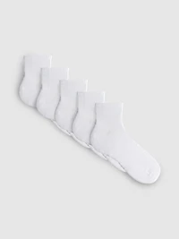 5pk Ribbed Crew Socks