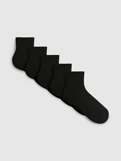 5pk Ribbed Crew Socks