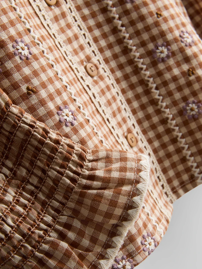 1-12yrs | The Edit Cotton-Rich Gingham Blouse