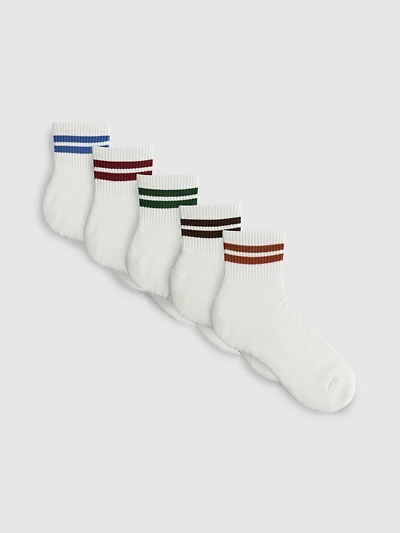 5pk Stripe Sports Socks