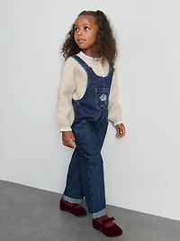 1-9yrs | The Edit Pure Cotton Barrel Leg Denim Overalls