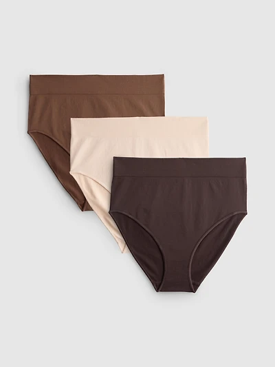3pk Seamless High-Waist Briefs