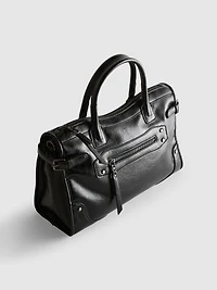Buckle Detail Top Handle Bag